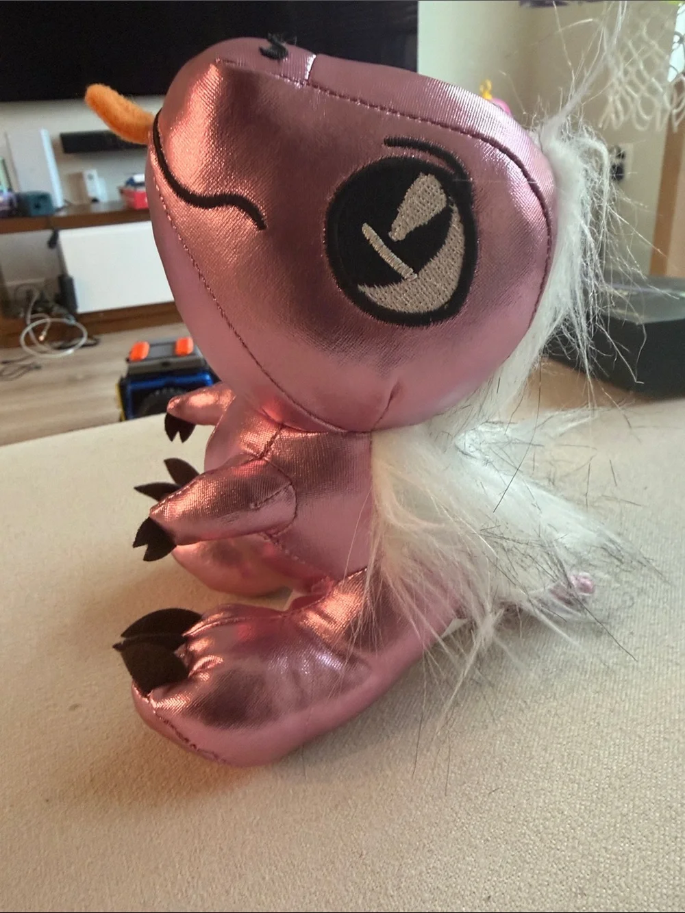 Dino collecto Arianna Plush Toy - Shiny Pink Dinosaur Plush